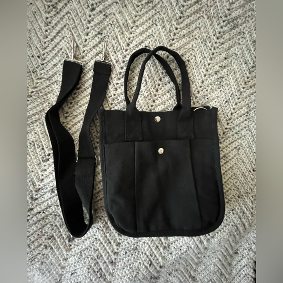 NWOT Small Canvas Square Bag - Picture 2 of 10